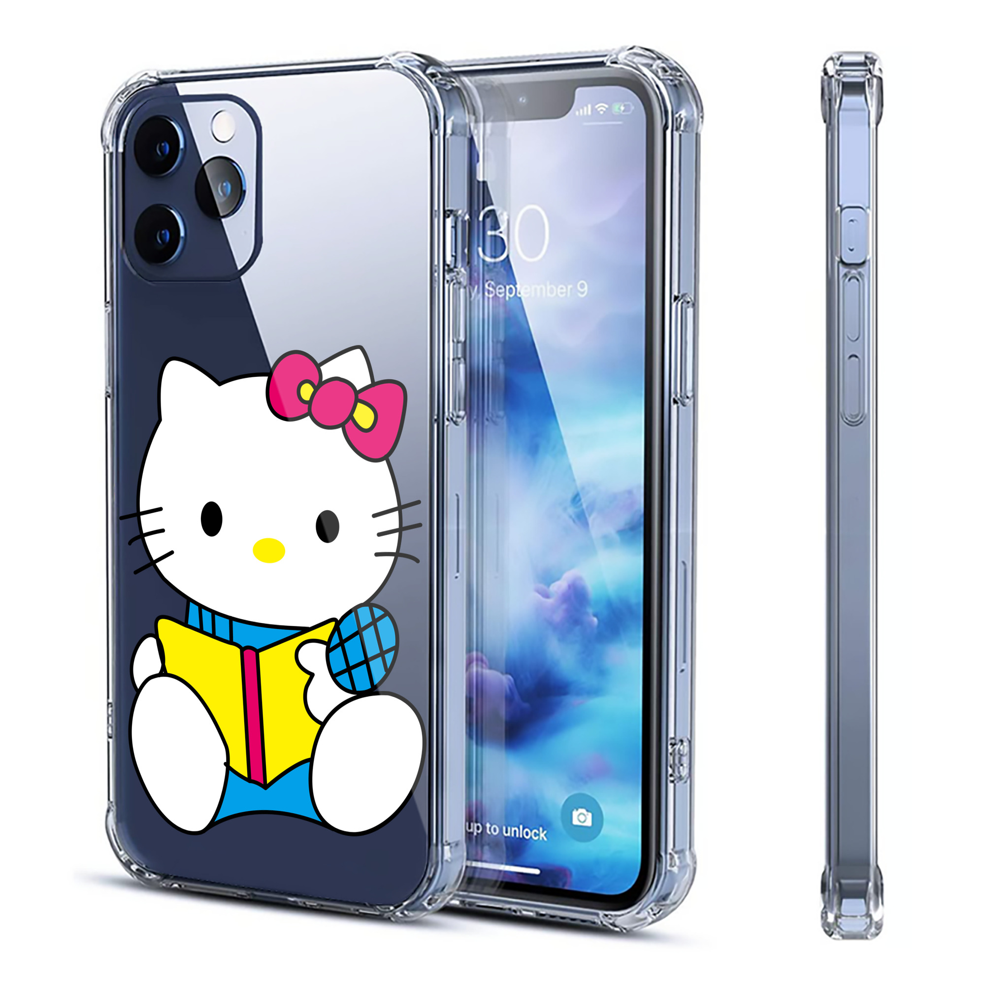 （画像用） Hello Kitty ハローキティ 【iPhone 12シリーズ対応】透明スマホケース（クリアソフトケース）